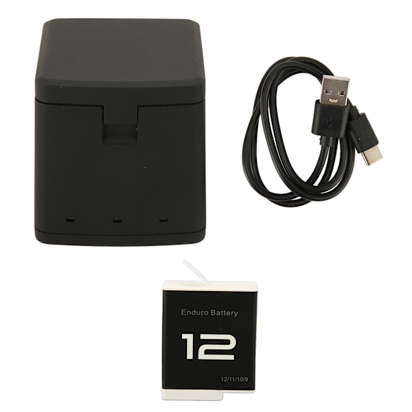 Kamera 3-pack Batteriladdare Säker Multipel Skydd 3-kanals Batteriladdare med 1800mAh Uppladdningsbart Li-jon Batteri