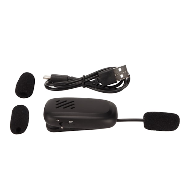 Mini Lavalier Clip On Mikrofon Portabel Klar Ljudkvalitet Realtids Ljudförstärkare Mini Lav Mic