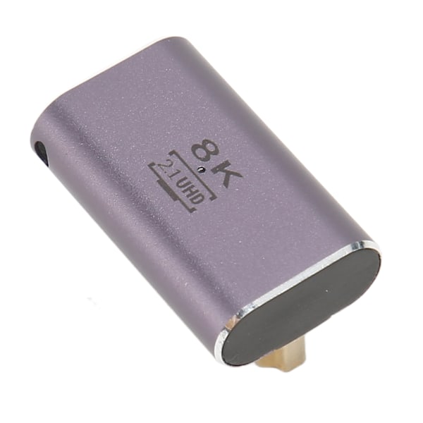 HD Multimedia Interface Hane till Hona Adapter Rät Vinkel 2.1 8K 60Hz UHD Videokonverter Adapter med Indikatorlampa