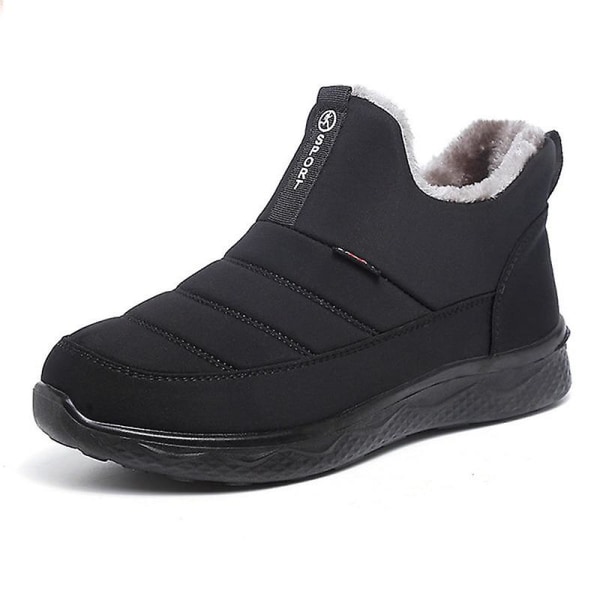 Kvinnor Winter Snow Flats Boots black C 9