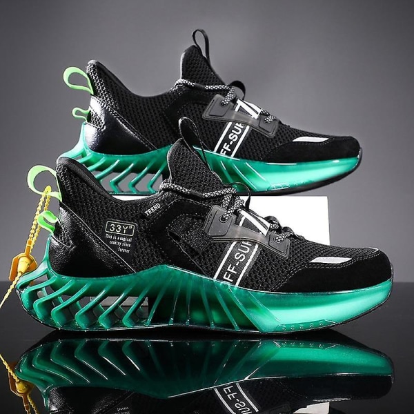 Löparskor, Sneakers Sport Sneakers A31black green 10