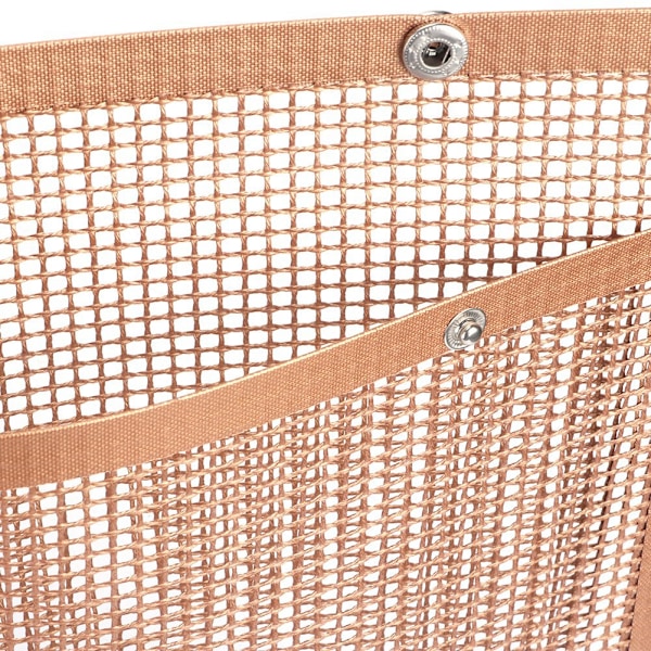 Non-Stick Grillnätspåse Återanvändbara Grillpåsar Grillverktyg för Utomhuspicknick (Brun 22x27cm)