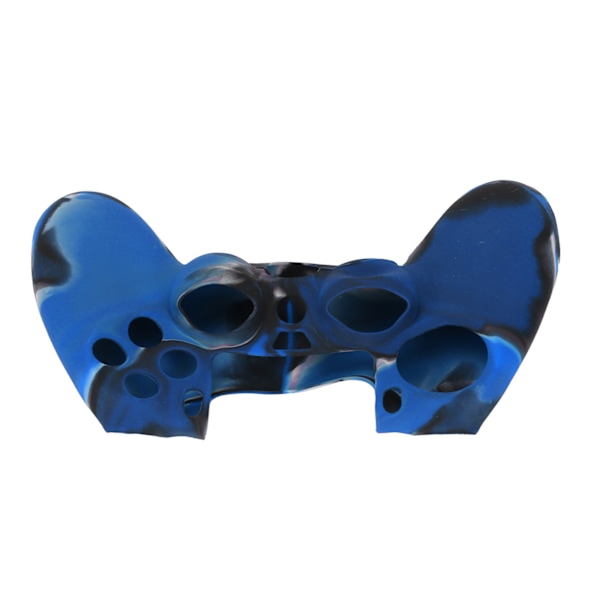 Silikonfodral Halkskyddande Greppskydd med 1 Par Tumgrepp för PS4-Kontroller (Kamouflage Blå för PS4 Silikonfodral Tumgrepp)