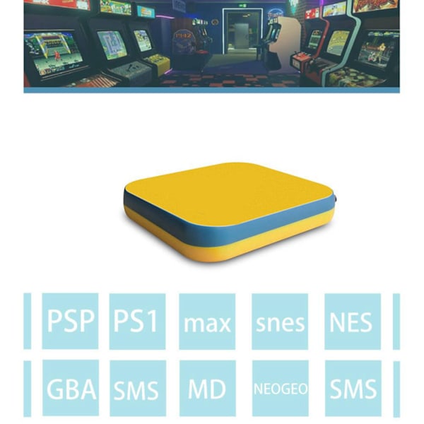 Retrospelkonsoler Kompatibla med High Definition Multimedia Interface 4K-utgång Konsoler med Spelkontroll Kylande Fäste TF-kort