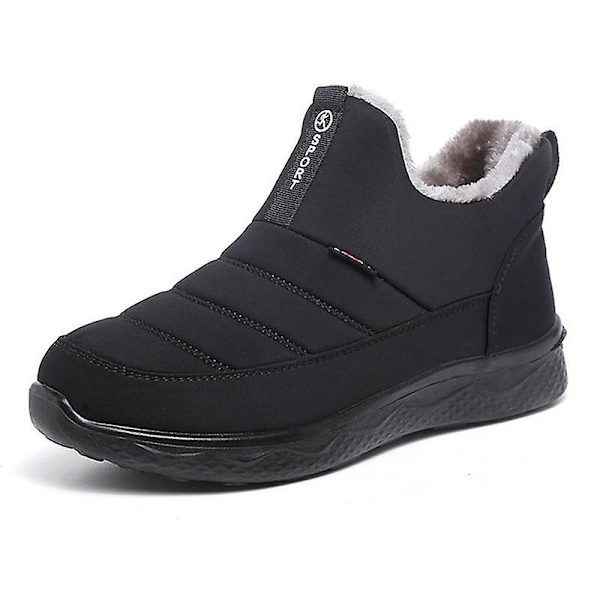 Kvinnor Winter Snow Flats Boots black B 9