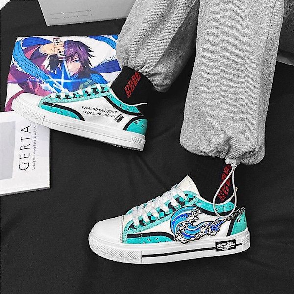 Herr - Casual Sneakers Skor (Set 1) 38 / Blue white
