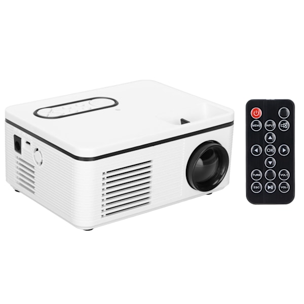 Mini Projektor Portabel 1080P LED Hemmabio för Hem- och Utomhusunderhållning 100?240V UK-kontakt
