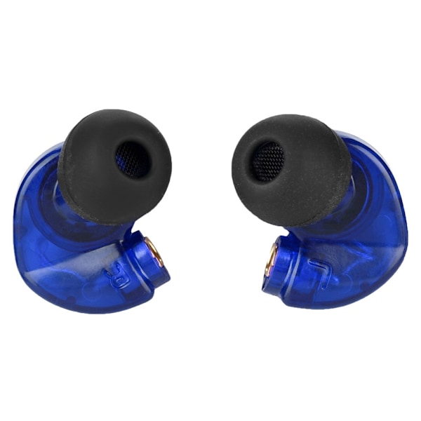 1 Par DIY Pluggbara In-Ear Hörlurar 10mm Drivrutin MMCX Stift utan Kabel (Blå)