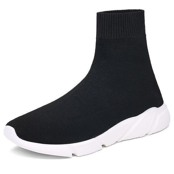 High Top Herr Vulcanize Andas Slip-on Sock Sneaker 7008black and white 9.5