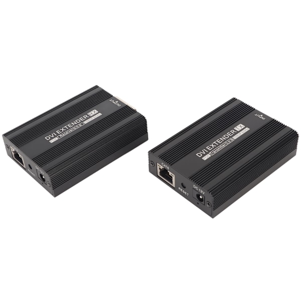 DVI Extender 1920x1080P Vid 60HZ POE Enkel Strömförsörjning Plug and Play Video Extender 100?240V EU-kontakt
