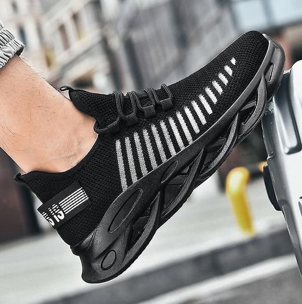 Nya Mesh lätta snörningssneakers för män Yellow 41