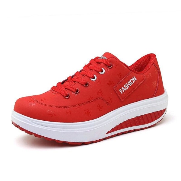 Platform Sneakers för kvinnor Cat Design Red 38