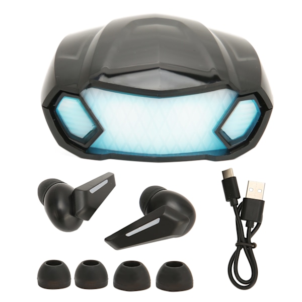 Trådlösa Hörlurar 35ms Ultra Låg Latens Inbyggd Mikrofon Dubbla Lägen Bluetooth 5.2 Spelhörlurar med Laddningsfodral