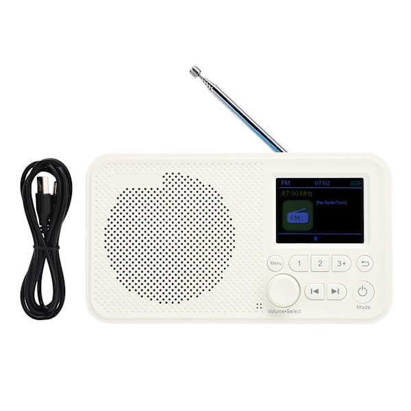 2,4 tum Färgskärm DAB Digitalradio med Bluetooth MP3-spelare för Hem och Utomhus
