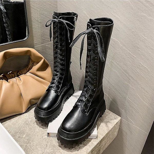 Vinter Gothic Punk Kvinnor Platform Boots 9.5