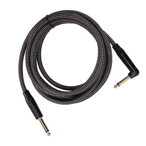 JORINDO Elektrisk Gitarrförstärkarkabel Audio Gitarrkabel 6.35MM Instrumentkabel Guldpläterat Huvud med Svart SkalJD6219