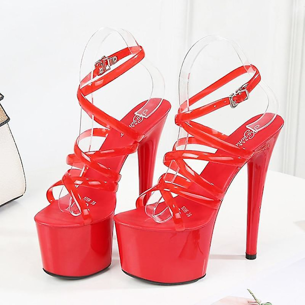 Walking Show- Stripper högklackat sandal ( set 1) Red Wine 7.5