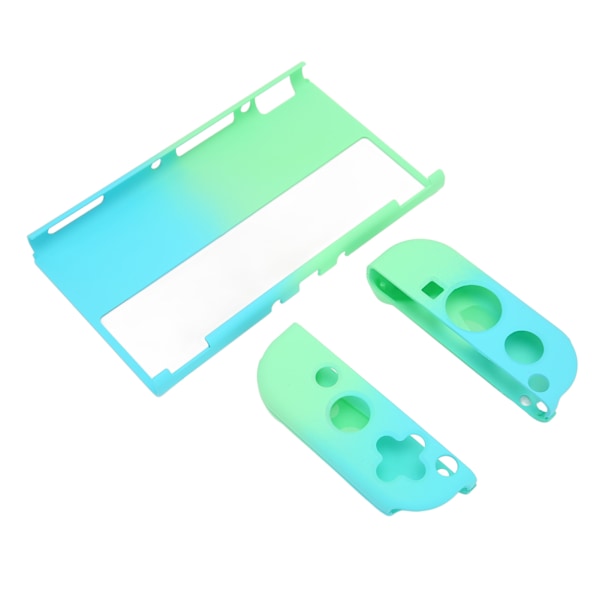 Spelkonsolskyddsfodral Gradient Ergonomiskt Grepp Spelkonsol Silikon Skyddande Fodral för Switch OLED Blå Grön