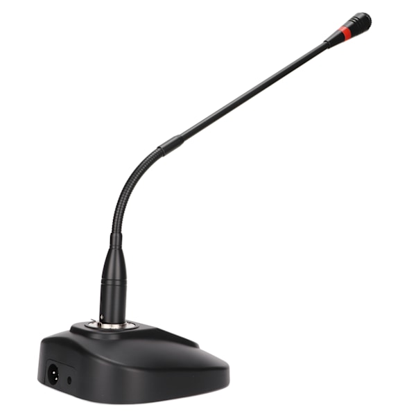 Gooseneck Trådbunden Mikrofon Justerbar Skrivbordsmikrofon med XLR till 6,35mm Kabel för Konferenssändning 100?240VUS Kontakt