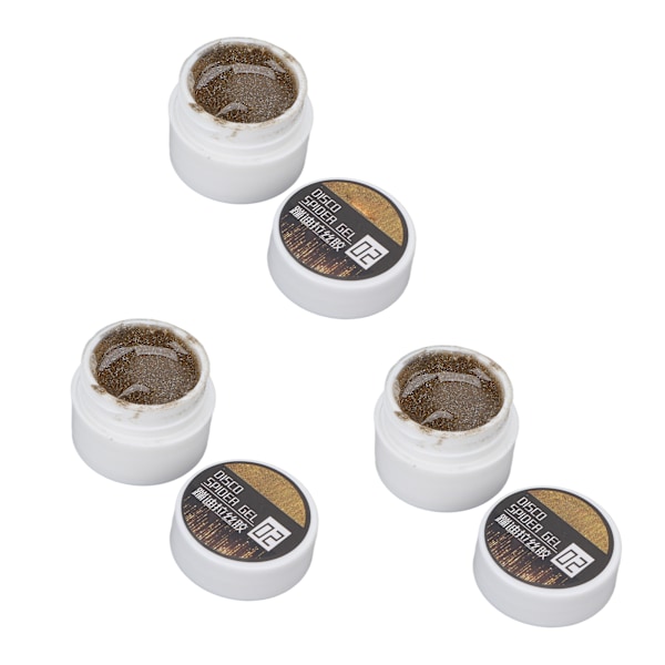 3 st Nagel Spider Gel Tråddragning Glansig Finish Långvarig Hög Elasticitet Konst DIY 8g för Nybörjare Kvinnor Guld