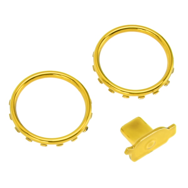 Dekorativa Accent Rings för Xbox Elite Series 2-kontroll Matte Krom Byt ut Knappar Ersättningsdelar Guld