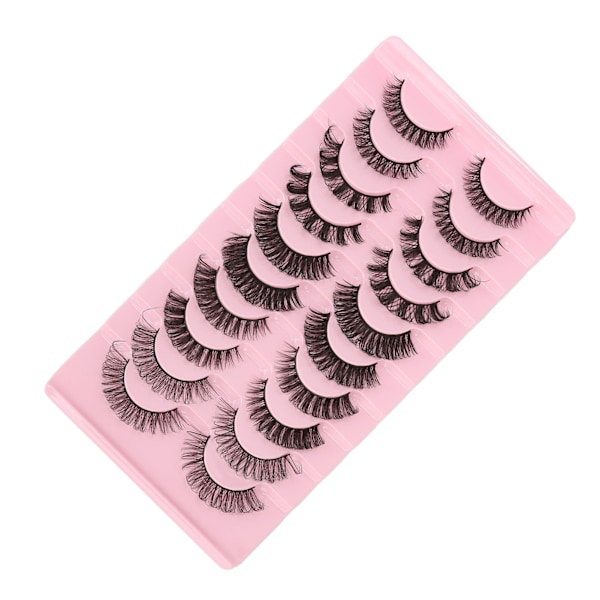 10 st Konstgjorda Ögonfransar Set Handgjorda DD Curl Tjocklek Multilayer Fake för Dam