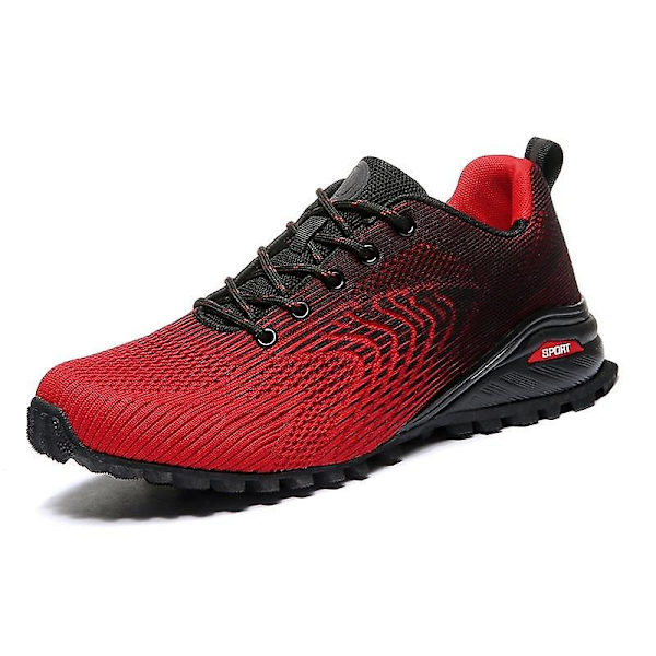 Mesh Herrskor Lätta Utomhussneakers Red 8