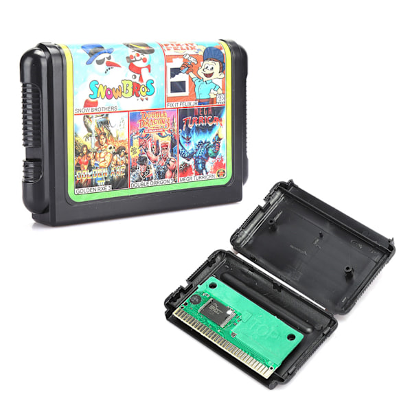 16-bit Bärbar Spelkort med Stor Kapacitet för Sega Gamepad Speltillbehör TH16003