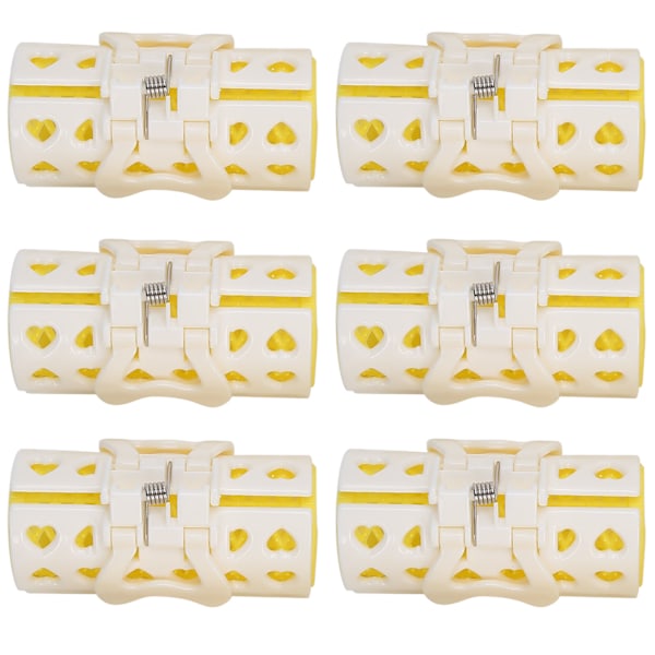 6 st/set Hårrullar Klämmor Locktång Bärbara DIY Frisörverktyg för Hemmasalong Användning 3x7 cm