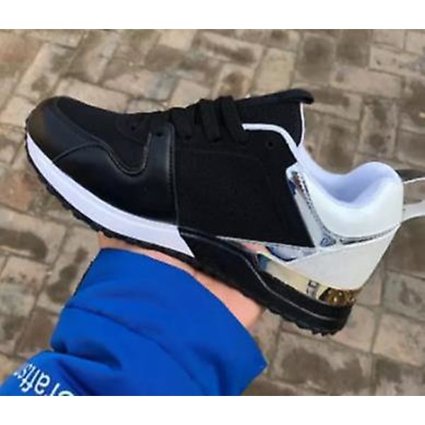 Lätta sneakers för kvinnor, utomhusskor set-2 black 36