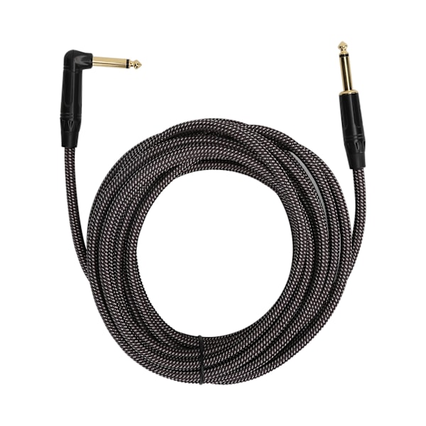 JORINDO 6M Ljud Gitarrkabel 6.35MM Elektrisk Gitarrförstärkarkabel Instrumentkabel Guldpläterad Kontakt med Svart SkalJD6219