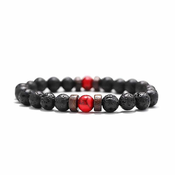 Lava träpärlor handled kedja sten armband C