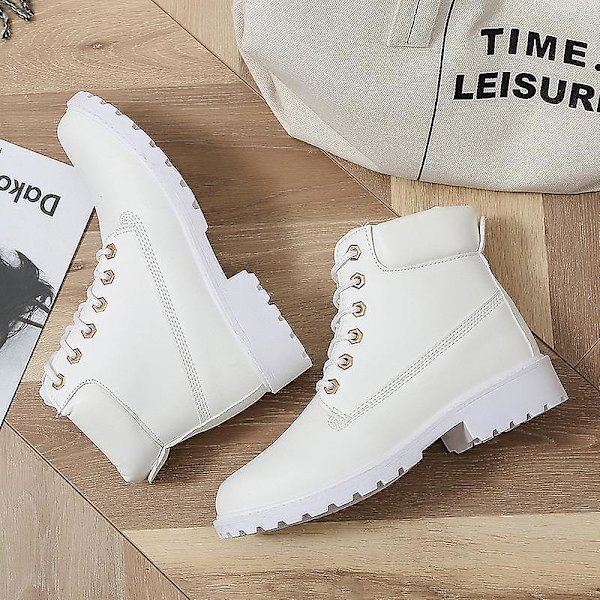Varma plysch kvinnor fyrkantiga klackar Vinter sammet Vita snökängor 6 / Velvet White