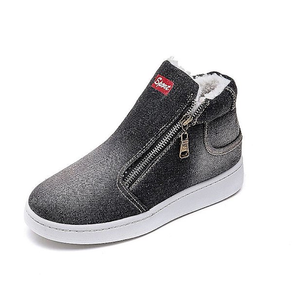 Vinterplattform Supervarma Casual Cowboy ankelstövlar Black 5
