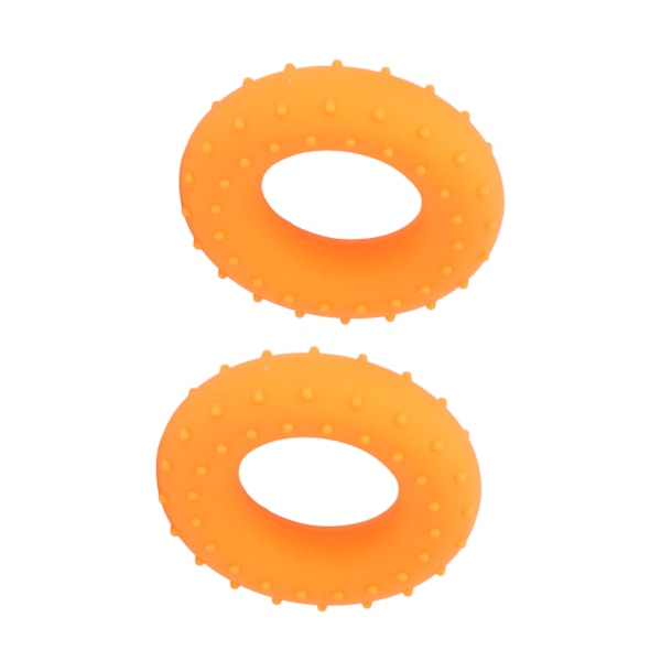 2st Handgreppstränare Silikon Bärbar Fitness Fingerstyrketräningsring Orange 50lb