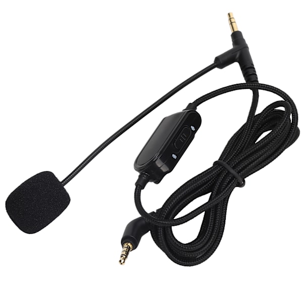 Hörlursljudkabel med volymkontroll Spelheadset Sladd för VMODA Svart