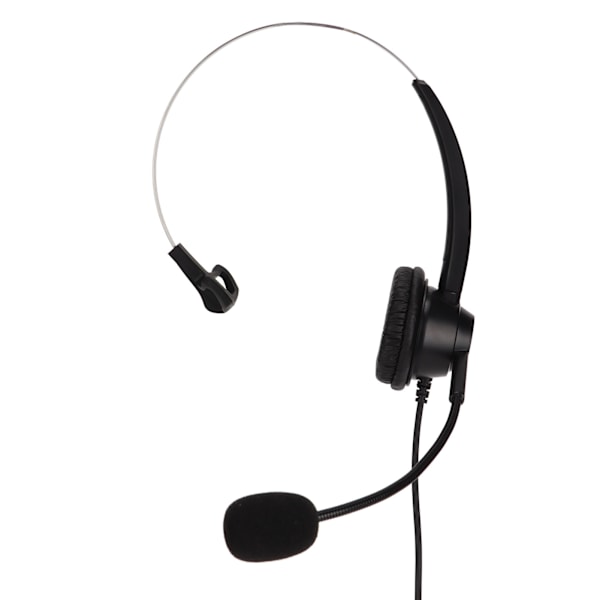 3,5 mm Call Center-headset med brusreducering, enkel öra, kundtjänst-hörlurar med mikrofon för VOIP-telefoner
