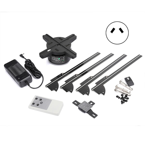 Z6 56CM 4 Fläktblad 616PCS Ljuschip HD 3D Holografisk Reklammaskin WIFI/APP-Kontroll 100?240V