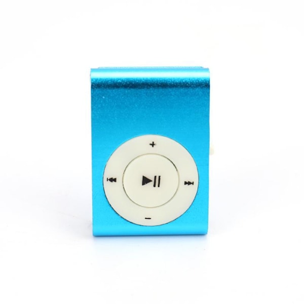 3,5 mm USB2.0 Mini MP3-spelare med klämma, stöd för minneskort, enkel utan display