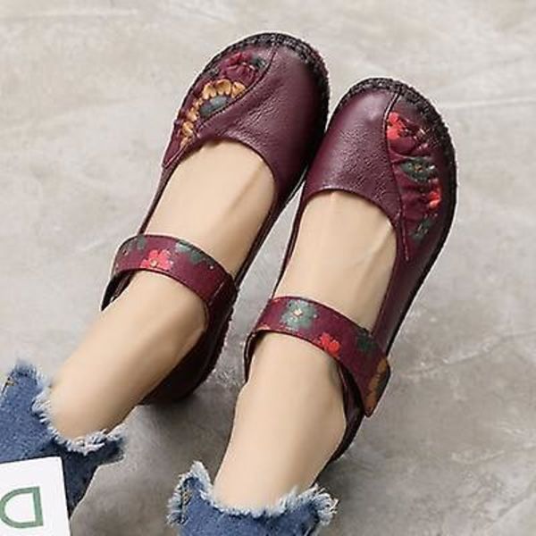Vårmode Blomdesign Rund Tå Mjuka Sula Ballerinaskor 989 purple flats 5