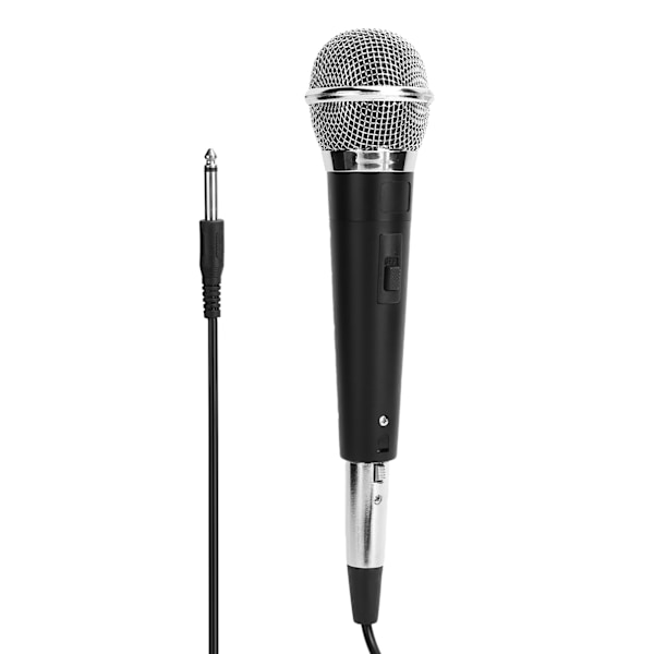 Trådbunden Dynamisk Mikrofon Professionell Hifi Ljudmikrofon för KTV Sång Musikframträdande Möte Svart