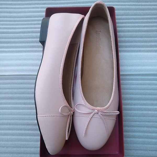 Läder- Splice Bow Round, Klassiska Ballerinaskor Set-j 41 /