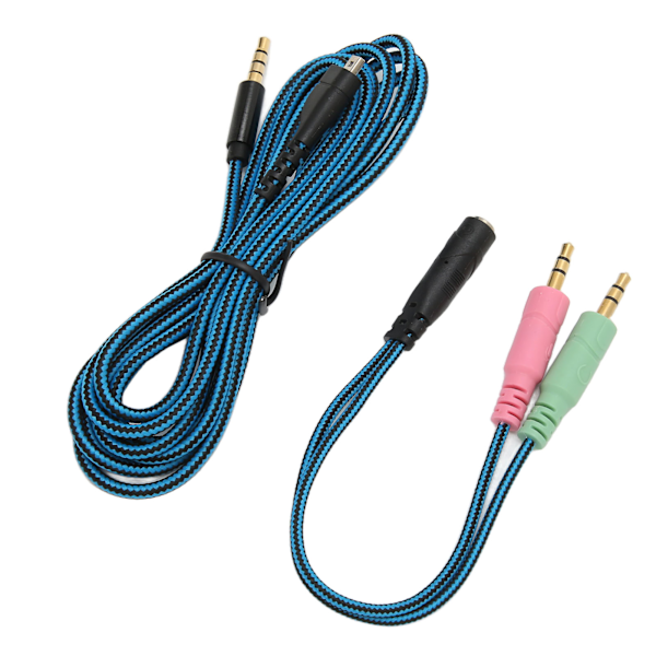 Hörlurskabel Förlustfri OFC-kärna Ersättningssladd med Y-adapter för Steelseries Arctis 3 5 7 Pro 2m