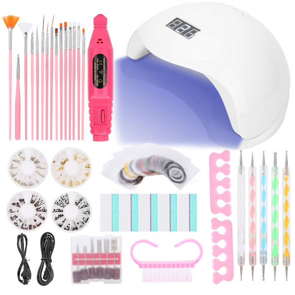 11 Delars Nagelkonstset Torklampa Prickpenna Borr Manikyrkit EU-kontakt 100?240V