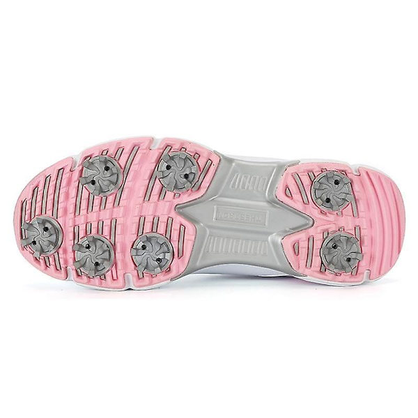 Vattentäta - Utomhus Spikes, Golfskor Sneakers WhitePink 10