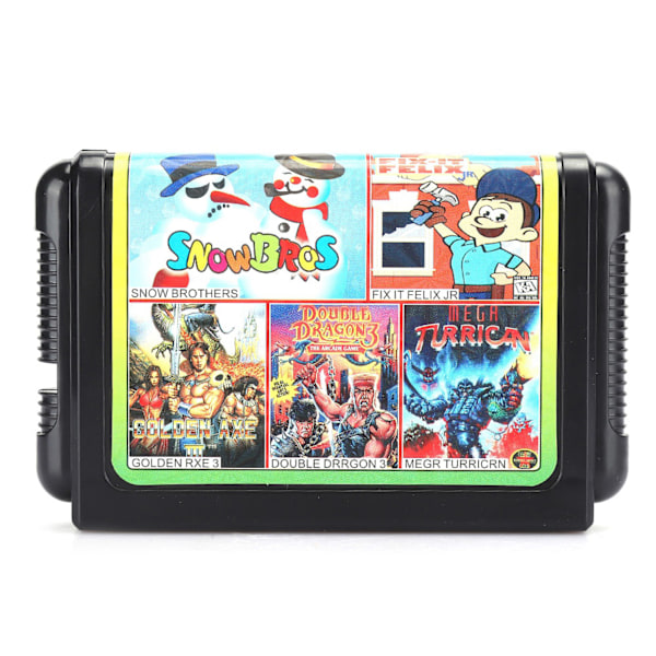16-bit Bärbar Spelkort med Stor Kapacitet för Sega Gamepad Speltillbehör TH16003