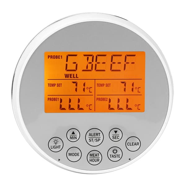 LCD Digital Display BBQ Grill Kötttermometer Kök Matlagningstermometer med Två Prober