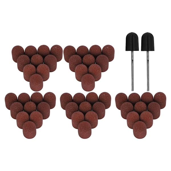 80# Grit Nagelkonst Sliphuvuden Manikyr Polering Slipning Borrbitar Band Set
