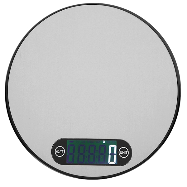 Mini Elektronisk Digital Våg i Rostfritt Stål 5kg/1g Kök Bakning Vikt Tillbehör Svart