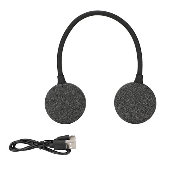 Nackhögtalare Portabel Trådlös Bärbar Stereo Handsfree Nackband Bluetooth-högtalare med Mikrofon för Hem Utomhus Svart